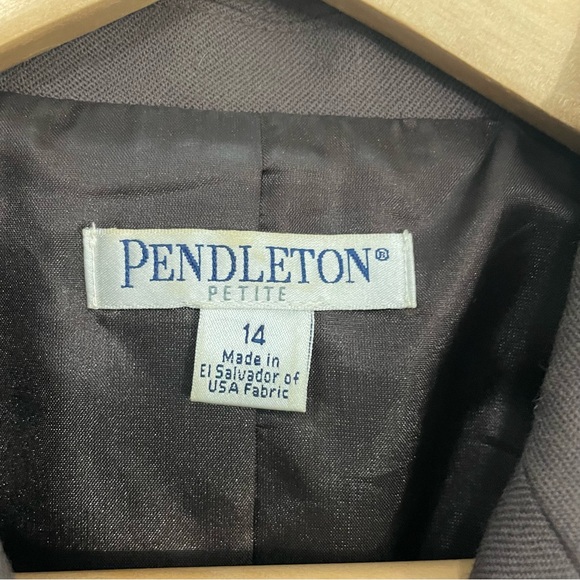 Pendleton Vintage Brown Wool Blazer 14P - Picture 11 of 12